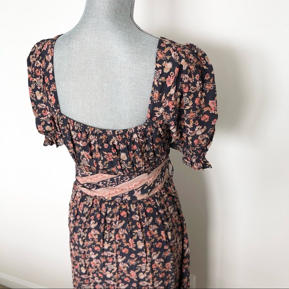 NWT Vintage Boho Cottagecore Inspired Maxi Floral Dress - Picture 8 of 12